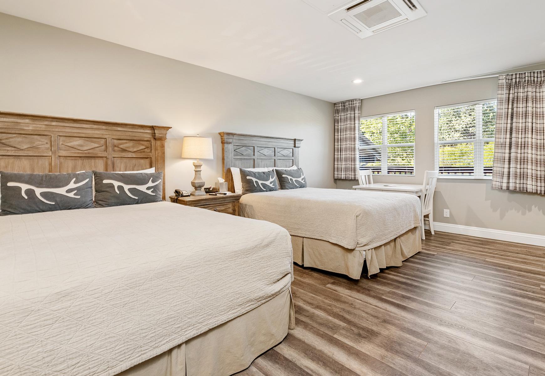 Big Bear Frontier | Big Bear Lake, California | two beds in hotel room
